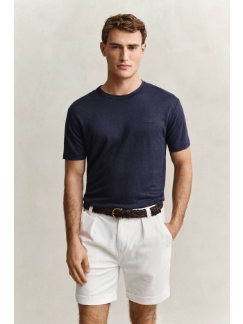gant ανδρικό λινό t-shirt με κεντημένο λογότυπο regular fit σε προσφορά