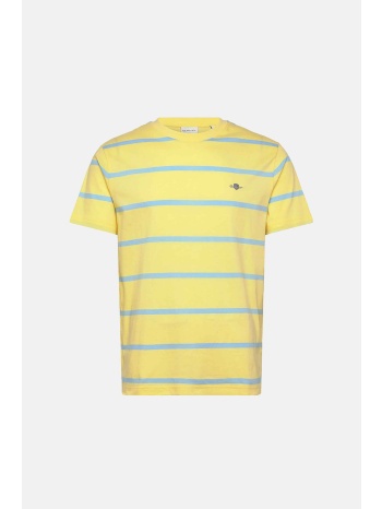 gant ανδρικό t-shirt με ριγέ σχέδιο και κεντημένο λογότυπο σε προσφορά