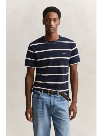 gant ανδρικό t-shirt με ριγέ σχέδιο και κεντημένο λογότυπο σε προσφορά