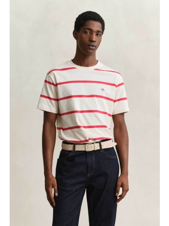 gant ανδρικό t-shirt με ριγέ σχέδιο και κεντημένο λογότυπο σε προσφορά
