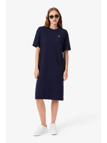 lacoste γυναικείο midi φόρεμα με κεντημένο λογότυπο σε προσφορά