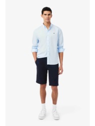 lacoste ανδρική βερμούδα chino stretch twill slim fit - fh2349 μπλε σκούρο