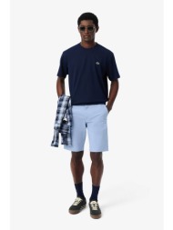 lacoste ανδρική βερμούδα chino stretch twill slim fit - fh2349 μπλε ανοιχτό