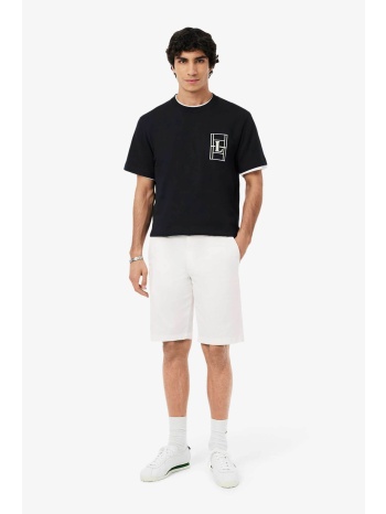 lacoste ανδρική βερμούδα chino stretch twill slim fit  σε προσφορά