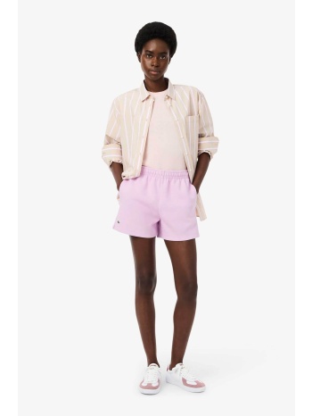 lacoste γυναικείο σορτς πικέ με κεντημένο λογότυπο  σε προσφορά