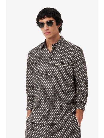 lacoste ανδρικό πουκάμισο με all-over print και τσέπη με σε προσφορά