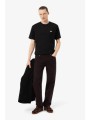lacoste ανδρικό τζιν παντελόνι πεντάτσεπο straight fit (32l) - hh0717-00 καφέ σκούρο