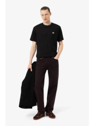 lacoste ανδρικό τζιν παντελόνι πεντάτσεπο straight fit (34l) - hh0717-00 καφέ σκούρο