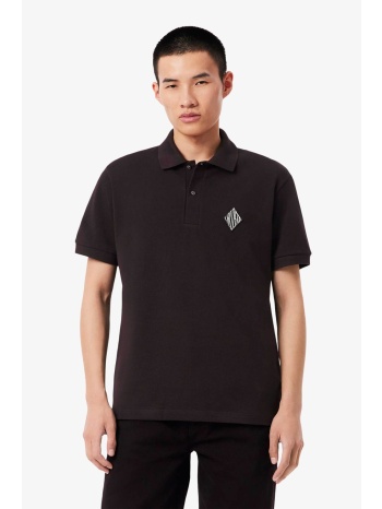 lacoste ανδρική μπλούζα πόλο πικέ με retro logo patch σε προσφορά