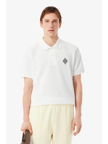 lacoste ανδρική μπλούζα πόλο πικέ με retro logo patch σε προσφορά