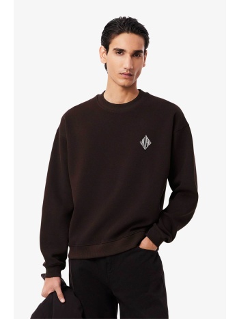 lacoste ανδρική μπλούζα φούτερ πικέ με κεντημένο retro logo σε προσφορά