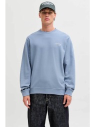 jack & jones ανδρική μπλούζα φούτερ με λογότυπο relaxed fit - 12287995 μπλε