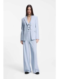 hugo boss γυναικείο παντελόνι μονόχρωμο wide fit `huzili` - 50558131 γαλάζιο