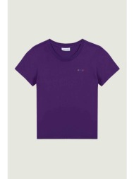 maison labiche γυναικείο βαμβακερό t-shirt μονόχρωμο με lettering `amour` - zwpopinamour μοβ
