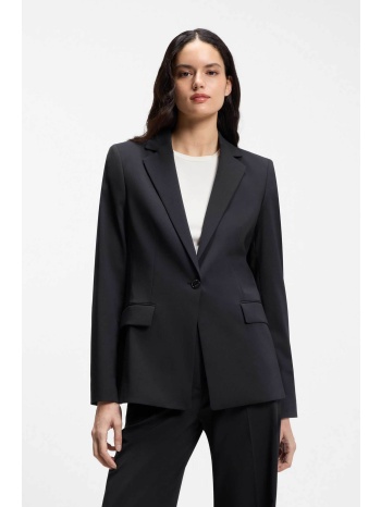 hugo boss γυναικείο σακάκι μονόχρωμο με τσέπες `atana` 