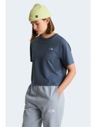 the north face γυναικείο t-shirt cropped `evolution simple dome` - nf0a8fdh0u31 μπλε