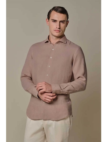 profuomo ανδρικό λινό πουκάμισο slim fit - ppxh10017n σάπιο σε προσφορά