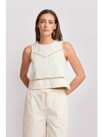 kocca γυναικείο cropped τοπ με διάτρητες λεπτομέρειες σε προσφορά