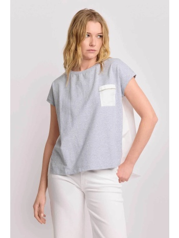 kocca γυναικείο t-shirt με contrast τσέπη `felicissima`  σε προσφορά