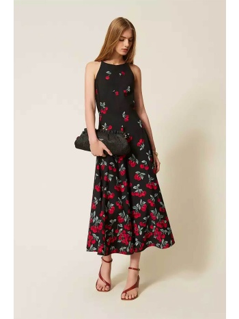 twinset γυναικείο midi αμάνικο φόρεμα από ποπλίνα με σε προσφορά
