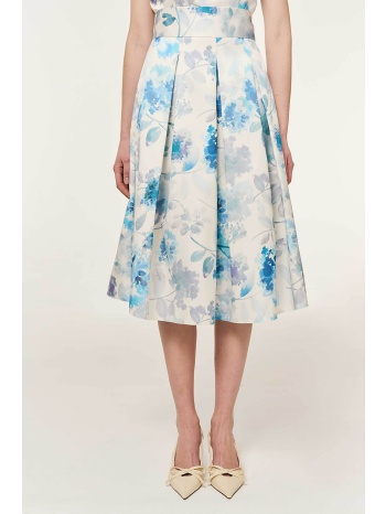 forel γυναικεία φούστα midi floral - 082.00.01.006 μπλε