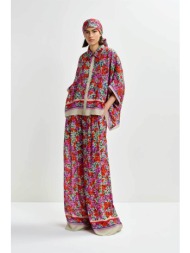 essentiel antwerp γυναικείο παντελόνι με floral print `joek` - joek κόκκινο
