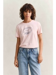 gant γυναικείο t-shirt με graphic print regular fit - 4201440 ροζ ανοιχτό