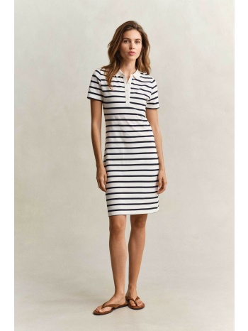 gant γυναικείο mini φόρεμα πόλο πικέ με ριγέ σχέδιο slim σε προσφορά