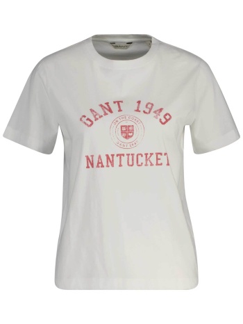 gant γυναικείο t-shirt με graphic logo print regular fit  σε προσφορά