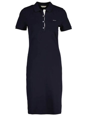 gant γυναικείο midi φόρεμα πόλο πικέ με λογότυπο slim fit  σε προσφορά