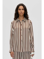stine goya γυναικείο πουκάμισο ριγέ - sg-ss26-t091e-2263 καφέ