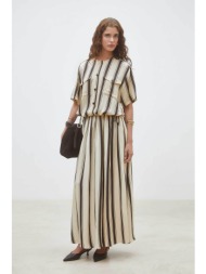 suncoo paris γυναικεία maxi φούστα ριγέ `fidji` - c05227e26 λευκό