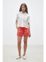 suncoo paris γυναικείο σορτς με bandana print `bahia` - c06360e26 κόκκινο