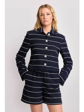 kocca γυναικείο jacket με ριγέ σχέδιο και ξέφτια `dorotee` σε προσφορά