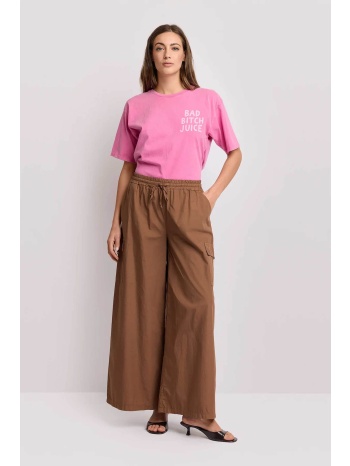 kocca γυναικείο παντελόνι με ελαστική μέση και wide leg σε προσφορά