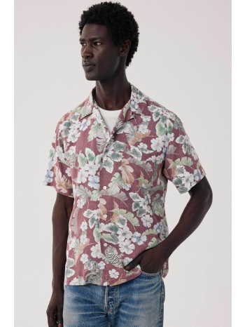 hartford ανδρικό κοντομάνικο πουκάμισο με hawaiian print σε προσφορά