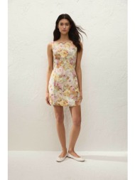 faithful the brand γυναικείο mini φόρεμα με floral print `sofia` - ff4304-gdo πολύχρωμο