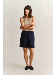 gant γυναικεία βερμούδα με ελαστική μέση relaxed fit - 4020140 μπλε σκούρο