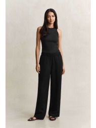 gant γυναικείο παντελόνι με ελαστική μέση relaxed fit - 4150381 μαύρο