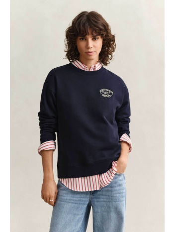 gant γυναικεία μπλούζα φούτερ με rope graphic logo regular σε προσφορά