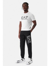 ea7 ανδρικό παντελόνι φόρμας με logo print regular fit - 7m001415af22266 μαύρο