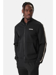 ea7 ανδρική ζακέτα φούτερ με logo tape regular fit - 7m001479af12660 μαύρο