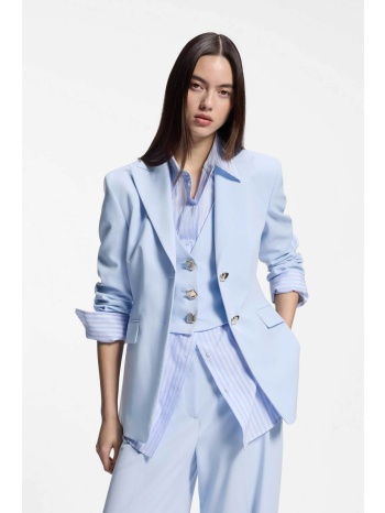 hugo boss γυναικείο σακάκι μονόχρωμο με μεταλλικά κουμπιά σε προσφορά