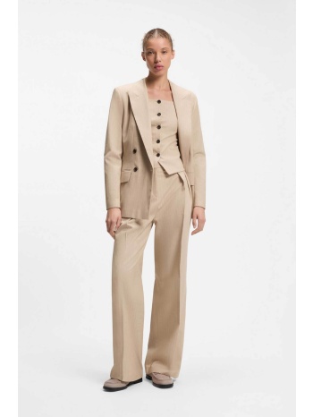 hugo boss γυναικείο παντελόνι ριγέ wide fit `henesa`  σε προσφορά
