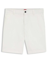 hugo boss ανδρική chino βερμούδα slim fit `genar 261s` - 50567293 λευκό