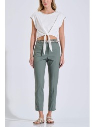 bill cost γυναικείο παντελόνι μονόχρωμο classic straight fit - 10-060824-0 λαδί