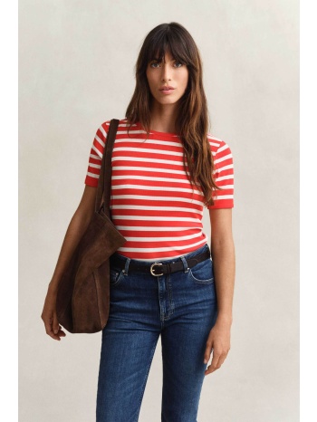 gant γυναικείο t-shirt ribbed με ριγέ σχέδιο slim fit  σε προσφορά