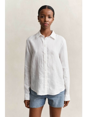 gant γυναικείο λινό πουκάμισο με λογότυπο regular fit  σε προσφορά