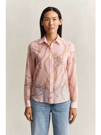 gant γυναικείο πουκάμισο με μετάξι και print regular fit  σε προσφορά