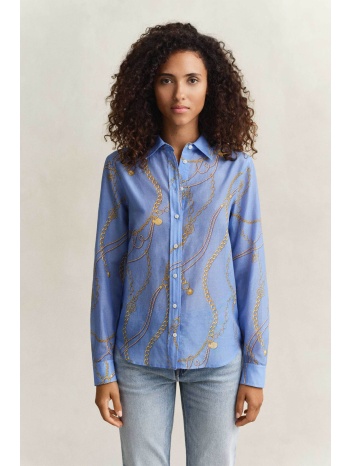 gant γυναικείο πουκάμισο με μετάξι και print regular fit  σε προσφορά